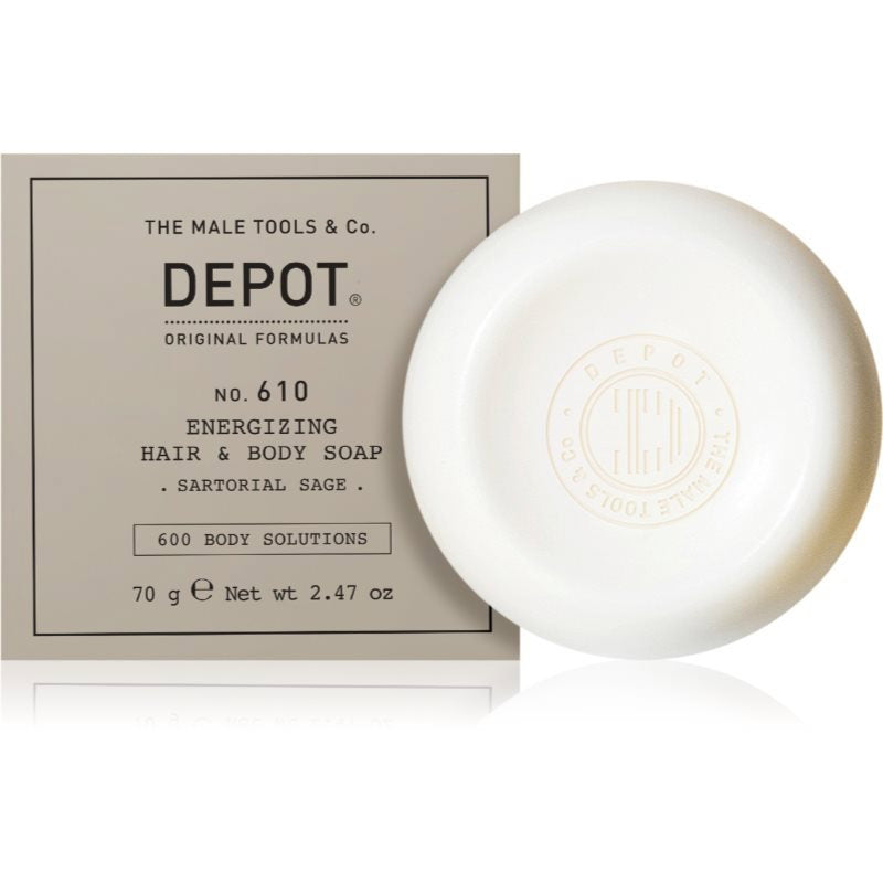 Depot, 600 Body Solutions No. 610, Hydrating, Massage Soap Bar, Skin and Hair, 70 g