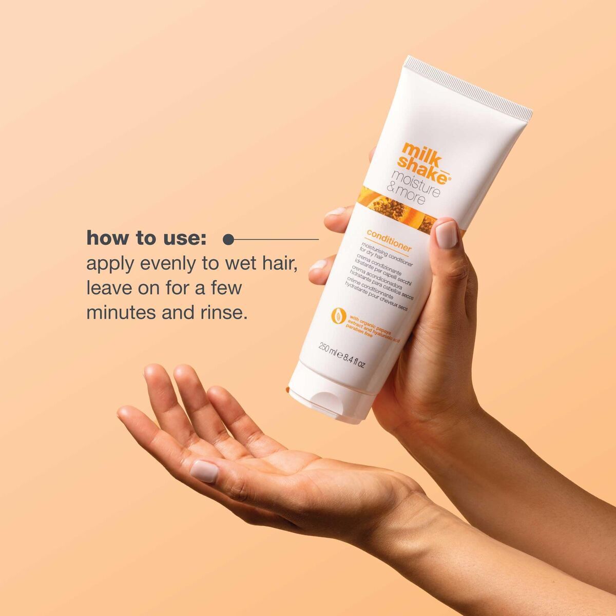 Conditioner Milk Shake Moisture & More 250 ml for Women conditioner bottle