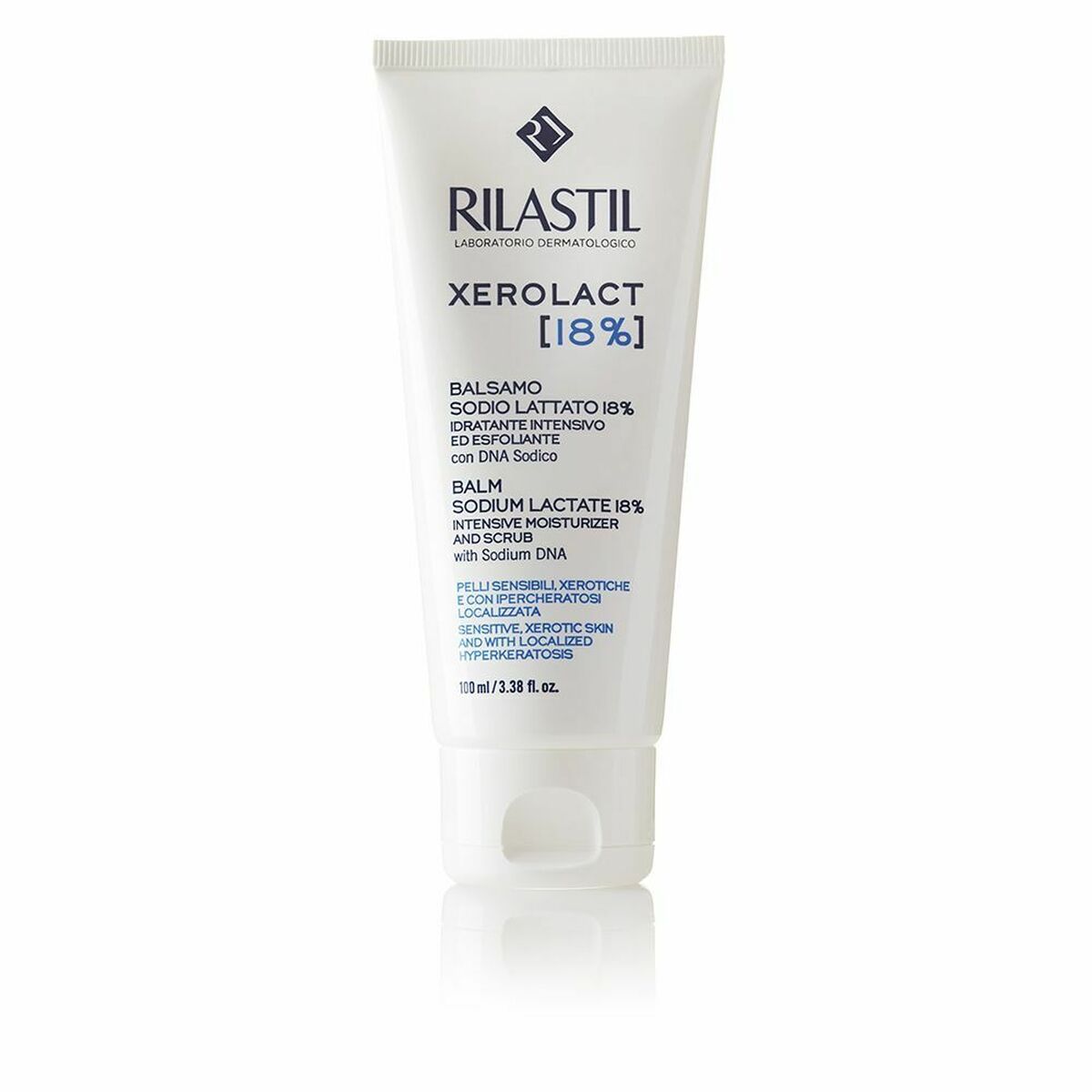Moisturising Body Balm Rilastil Xerolact 100 ml Exfoliant skincare packaging