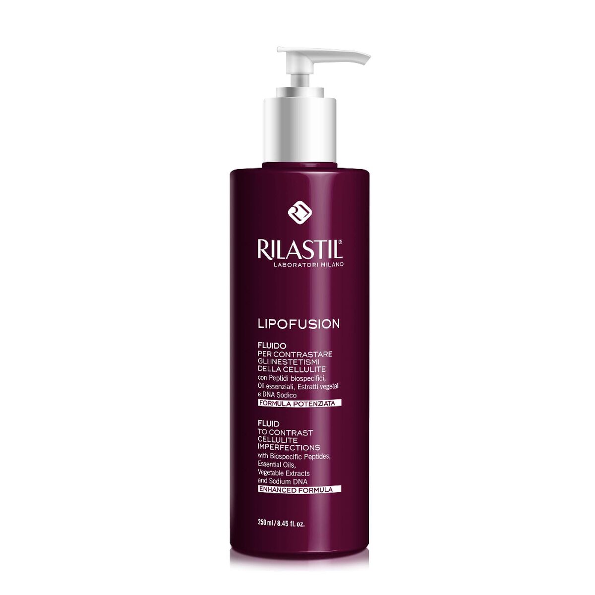 Cellulite Reduction Programme Rilastil Lipofusion Fluido 250 ml for Women product packaging