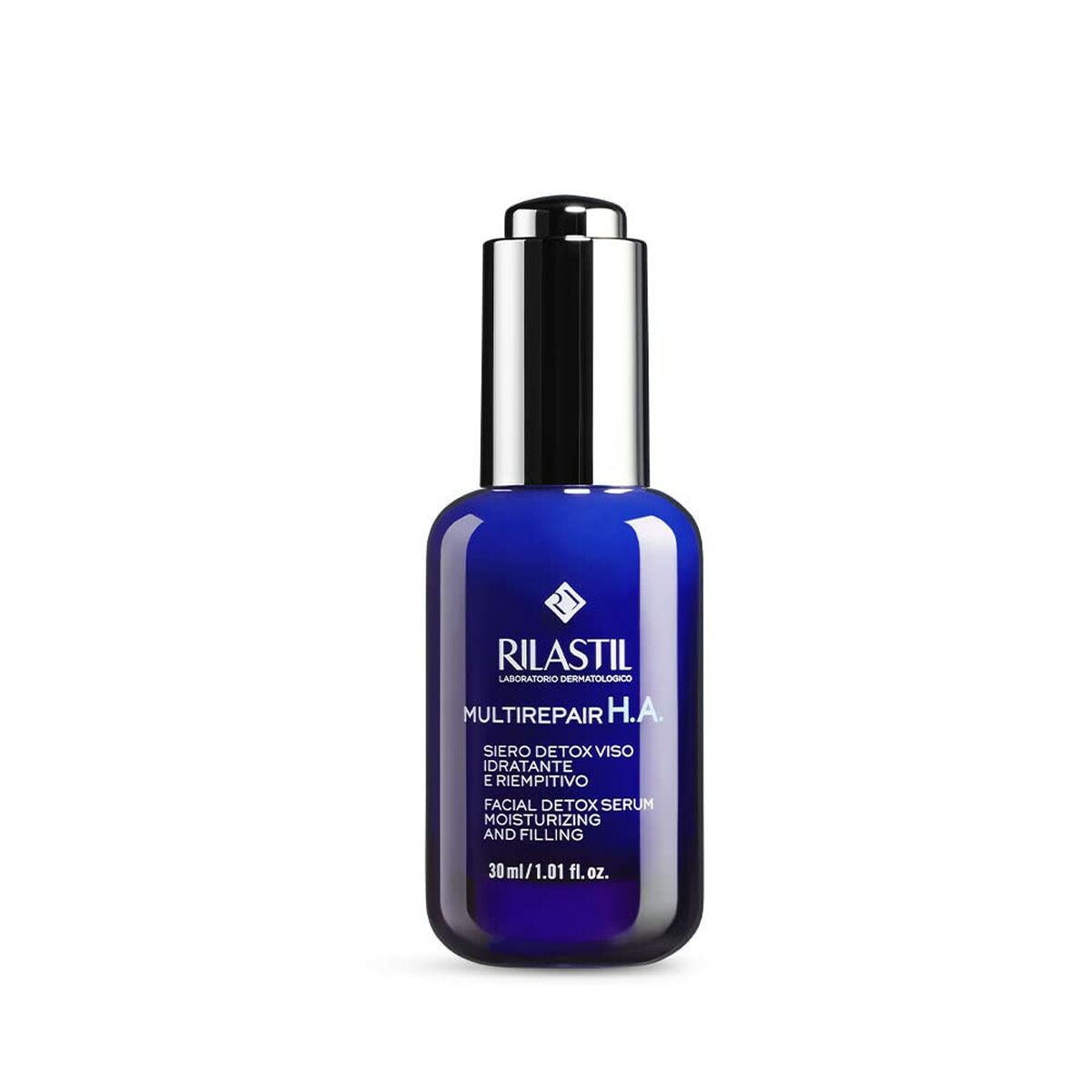Facial Serium with Hyaluronic Acid Rilastil Multirepair 30 ml Detoxifying for Women product packaging