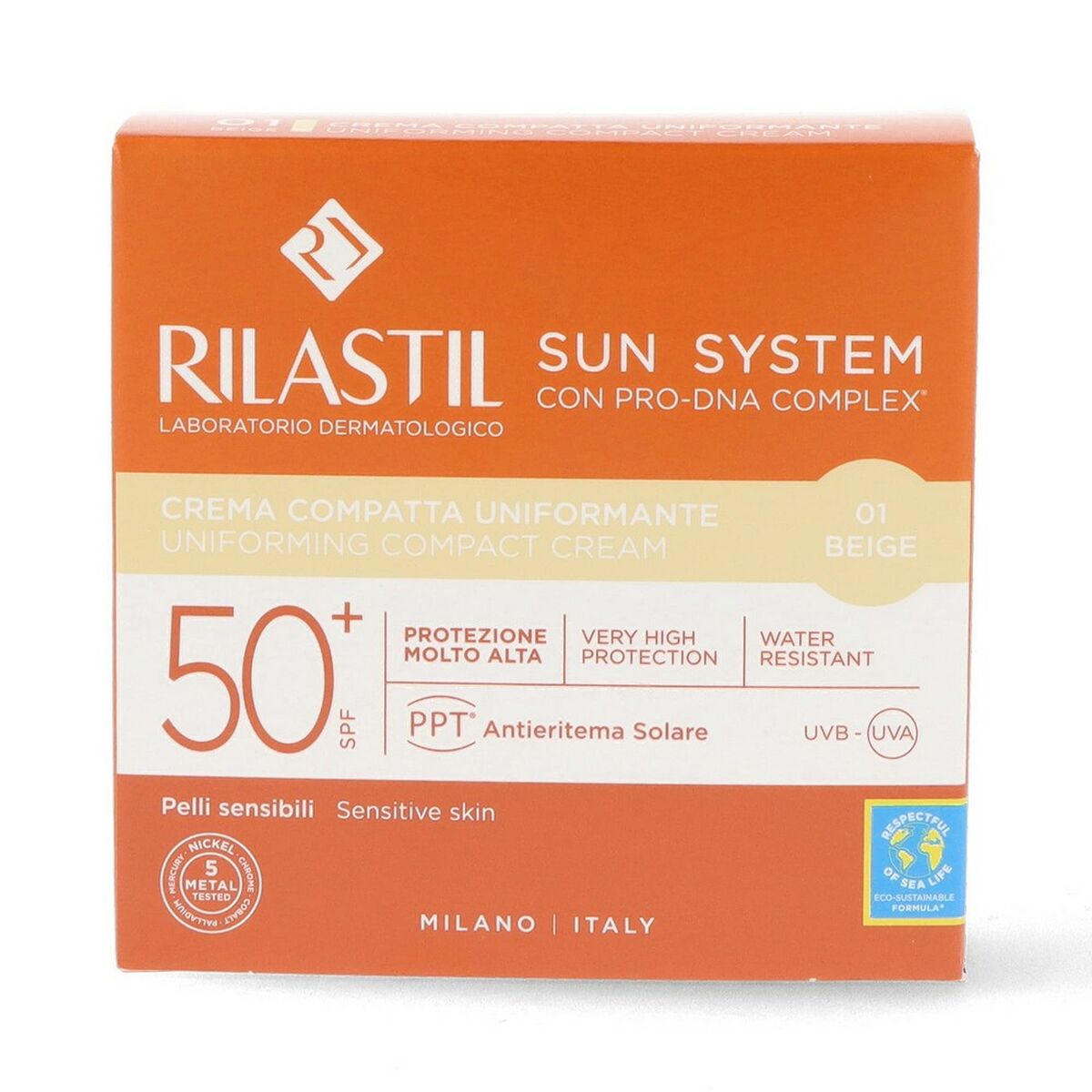 Compact Bronzing Powders Rilastil Sun System Beige 10 g makeup packaging