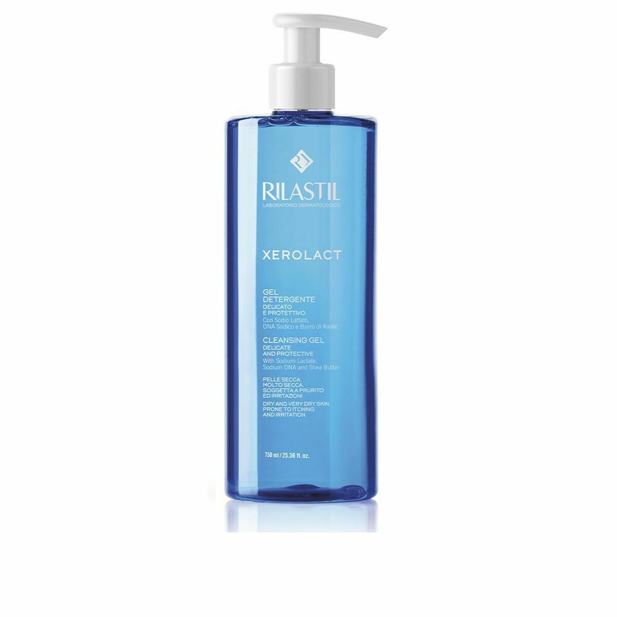 Facial Cleansing Gel Rilastil XEROLACT GEL 750ML 750 ml Protector skincare packaging