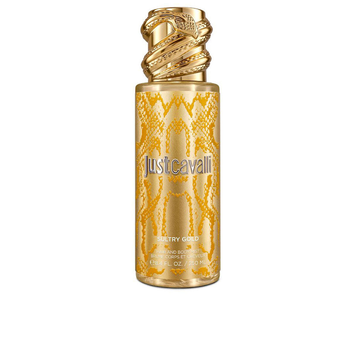 Body Mist Roberto Cavalli SULTRY GOLD 250 ml for Women product packaging