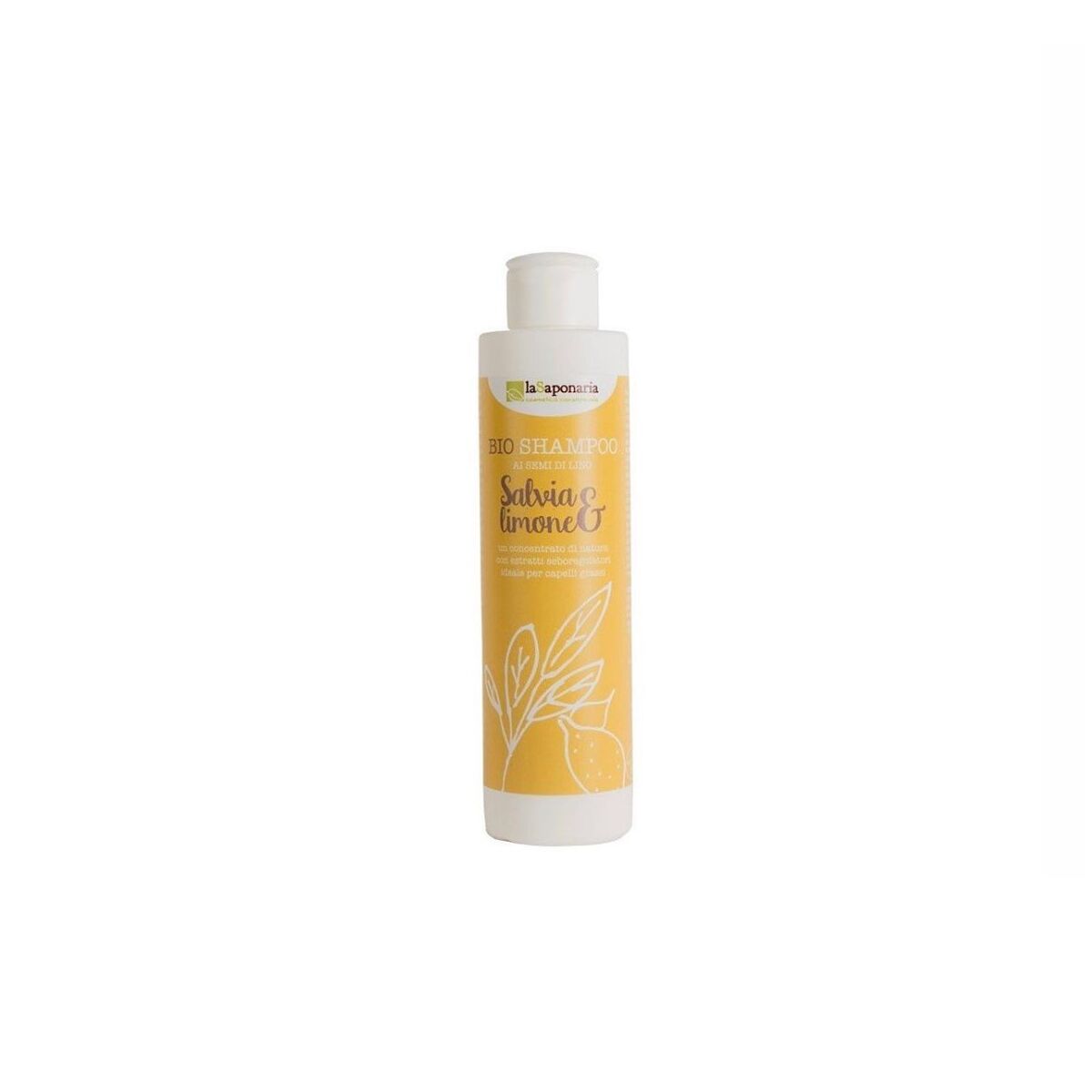 Shampoo La Saponaria Bio 200 ml Lemon Sage shampoo bottle