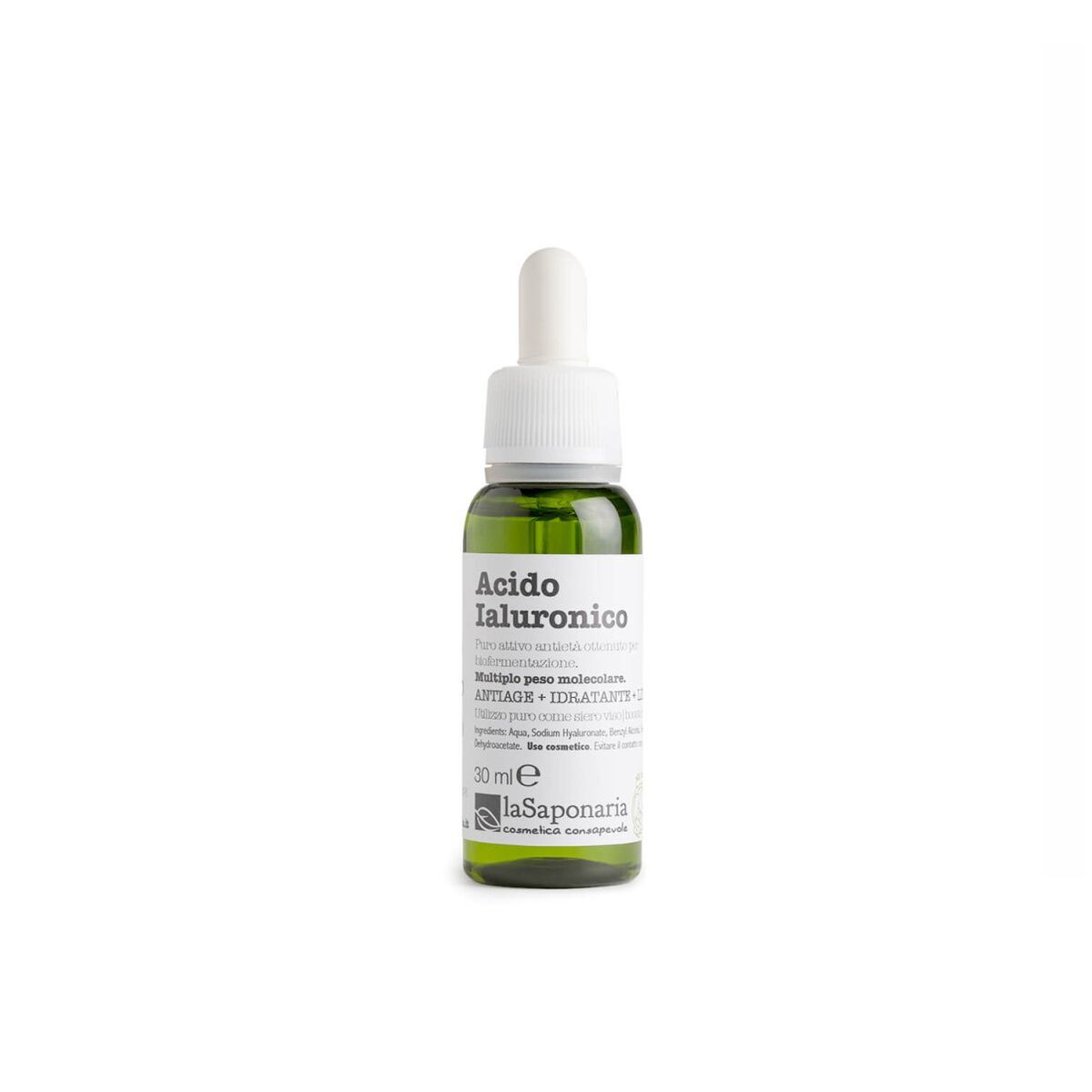 Facial Serium with Hyaluronic Acid La Saponaria Hyaluronic 30 ml product packaging