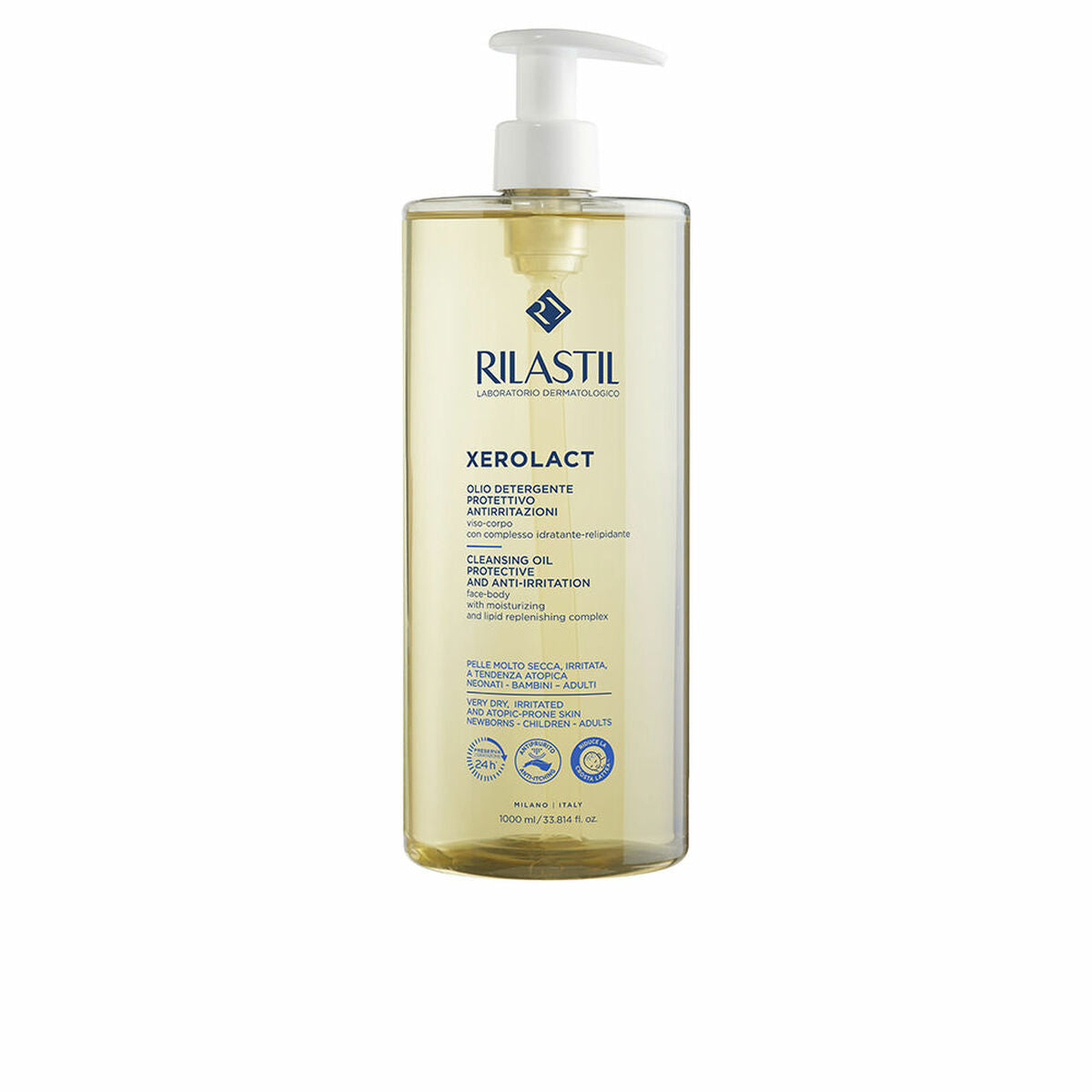 Facial Cleansing Gel Rilastil XEROLACT 1 L skincare packaging