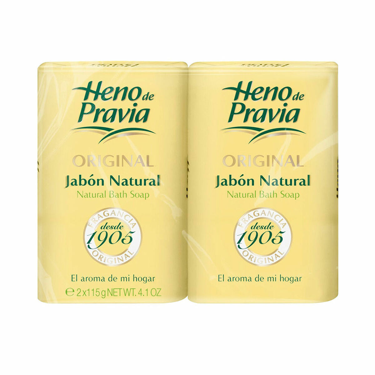 Natural Soap Bar Heno De Pravia ORIGINAL 115 g 2 Units product packaging