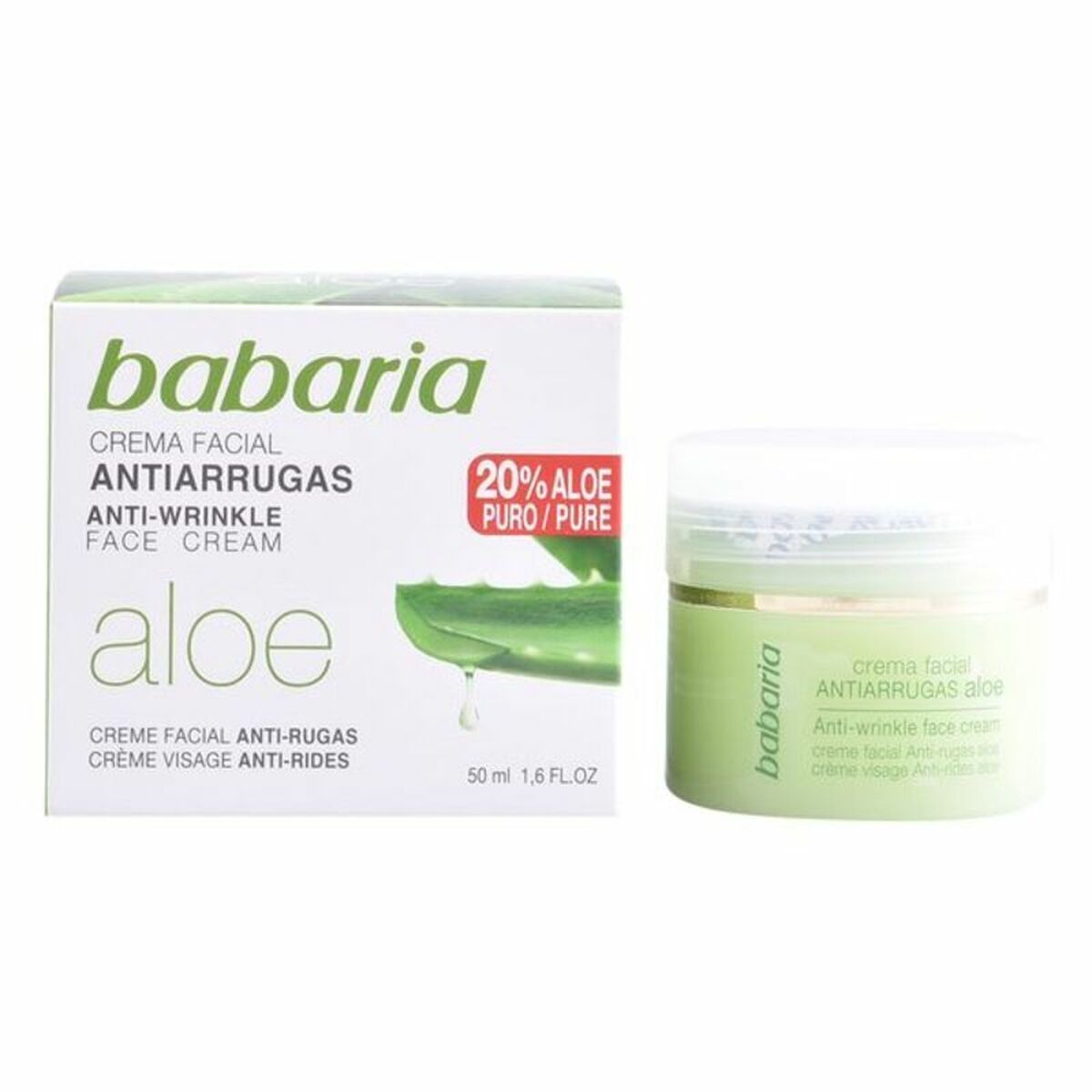 Anti-Wrinkle Cream Babaria Aloe Vera 50 ml for Women skincare packaging