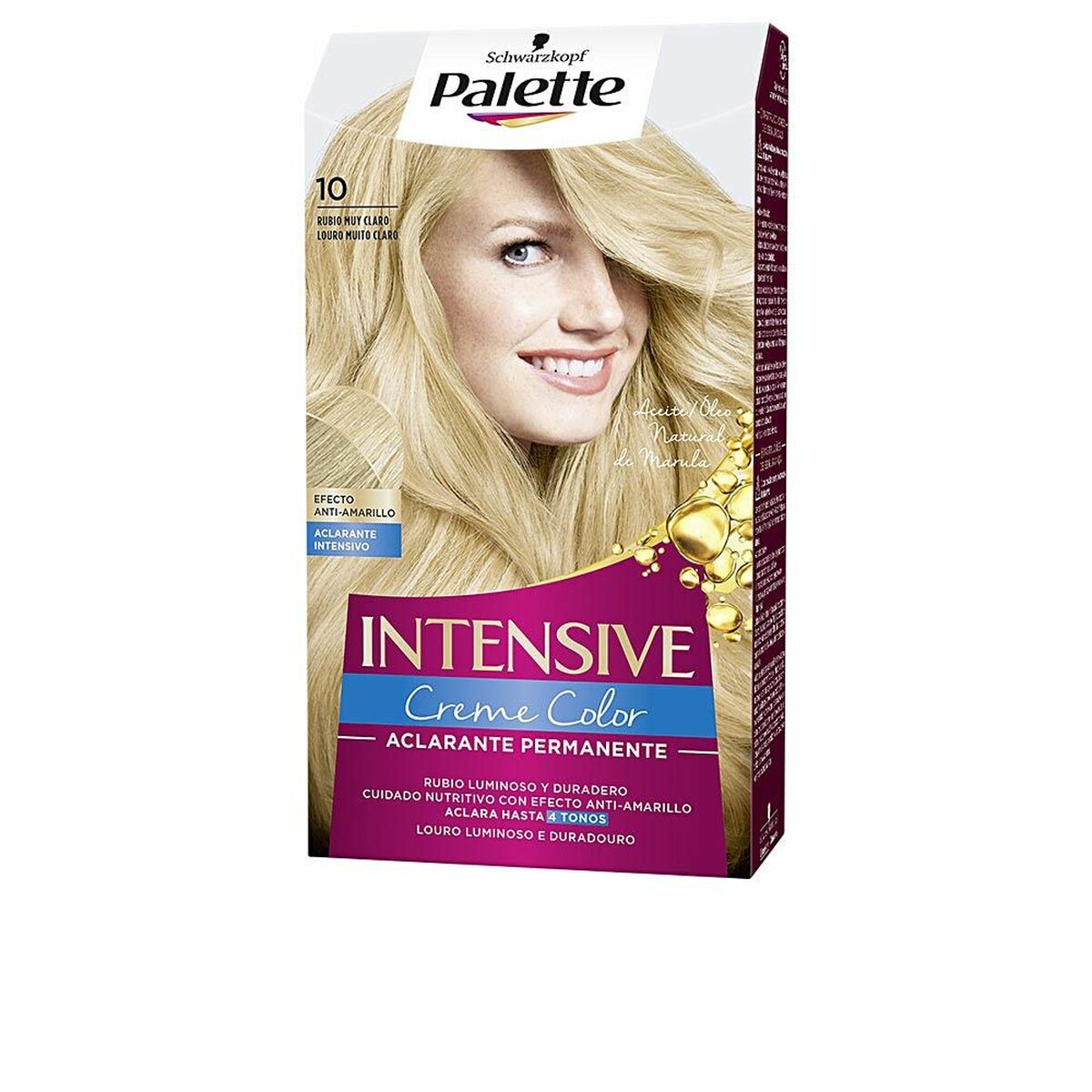 Permanent Dye Schwarzkopf Nº 10-Rubio Muy Claro (1 Unit) for Women product packaging