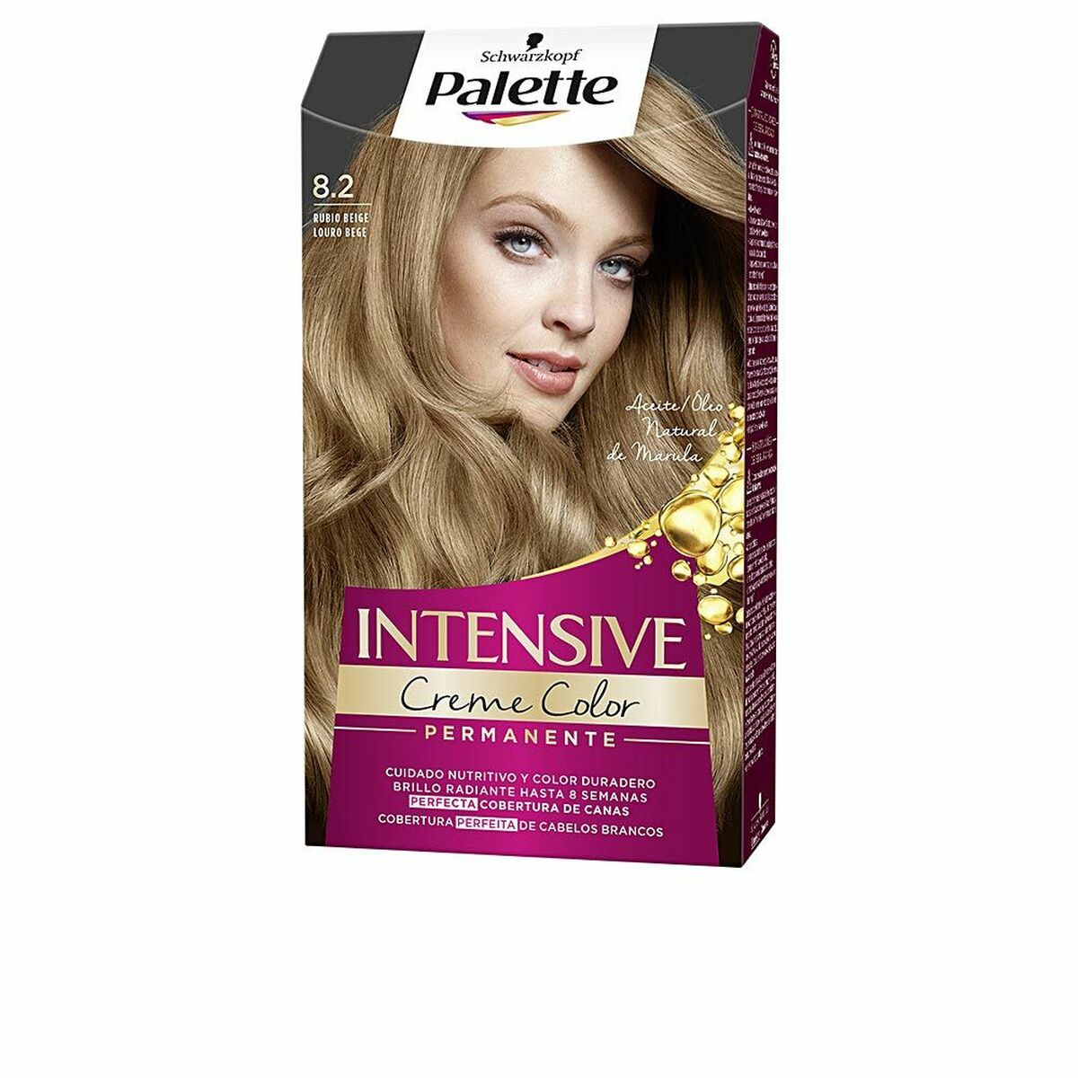 Permanent Dye Schwarzkopf Palette Intensive Nº 8.2-Rubio Beige (1 Unit) makeup packaging
