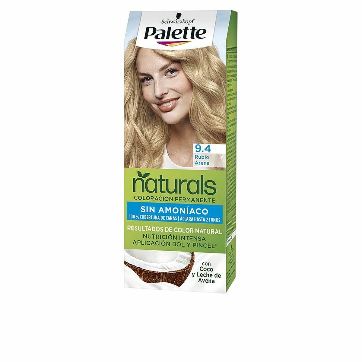 Permanent Dye Schwarzkopf Palette Natural Nº 9.4 Nº 9.4-Rubio Arena (1 Unit) for Women makeup packaging