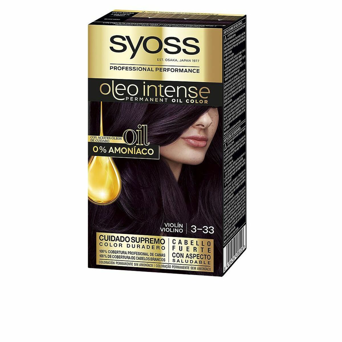 Dye No Ammonia Syoss Olio Intense Nº 3,22 Platinum Blonde Nº 3.22-Violin (5 Units) for Women product packaging