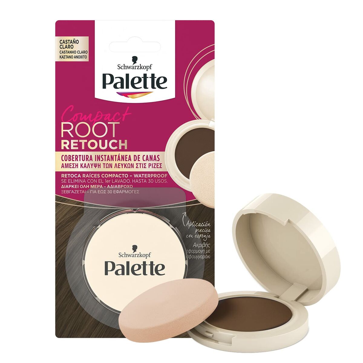 Roots Concealer Schwarzkopf Root Retouch Light Brown 3 g Compact makeup packaging
