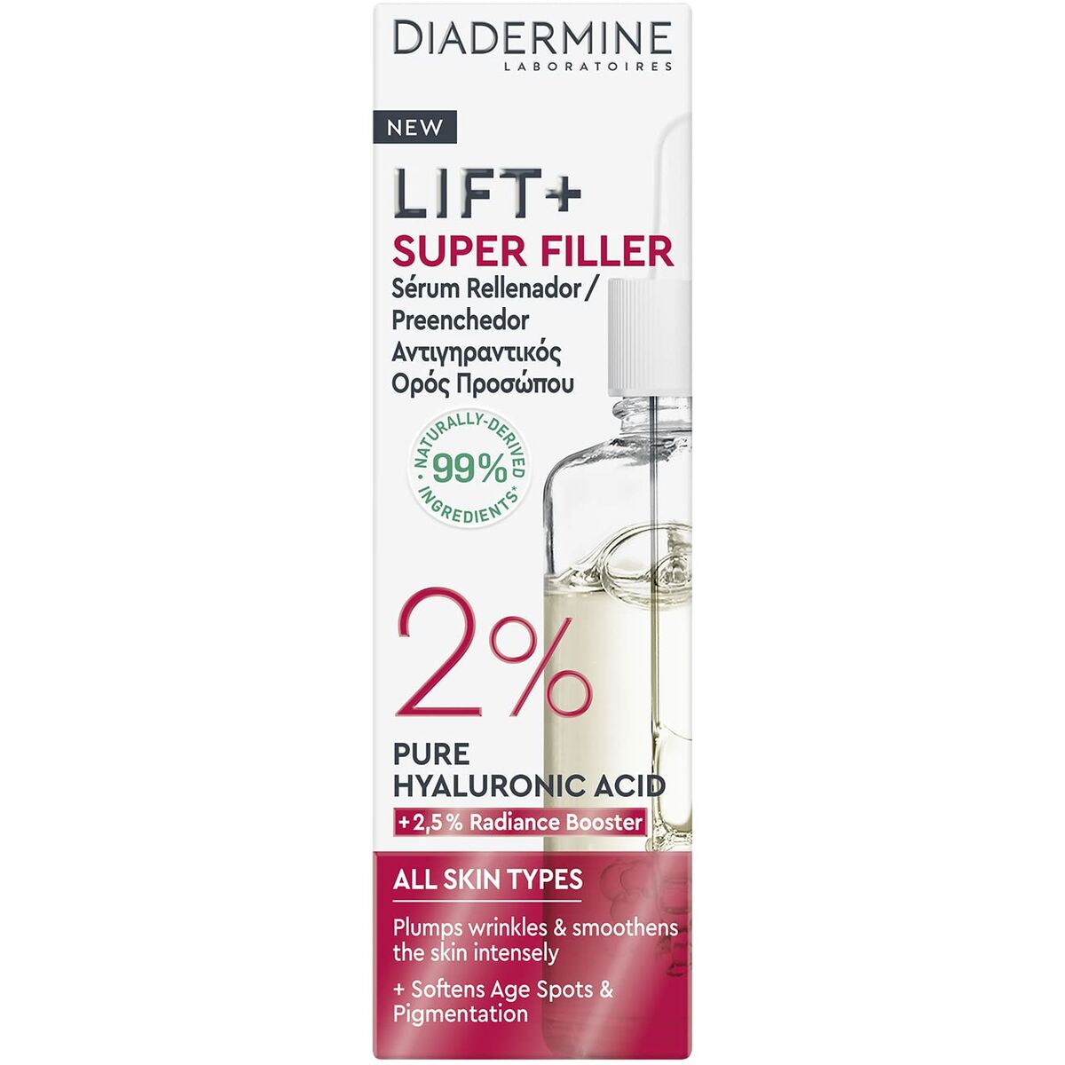 Facial Serum Diadermine Lift Super Filler 30 ml for Women serum bottle