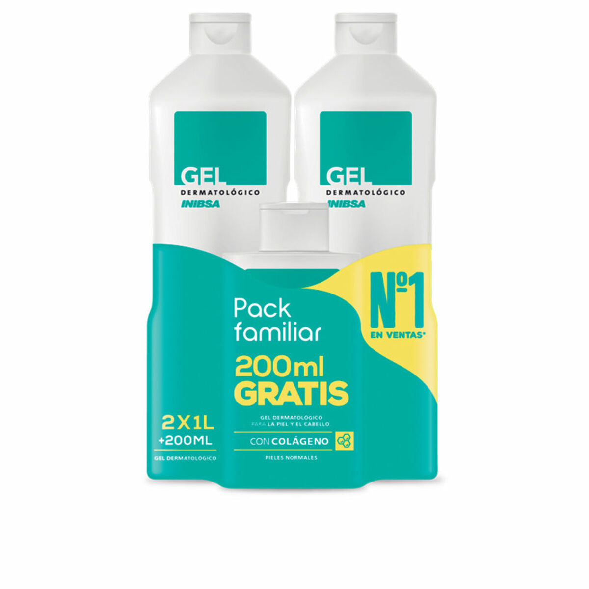 Unisex Cosmetic Set INIBSA Gel Dermatológico 1 L 2 Pieces skincare packaging