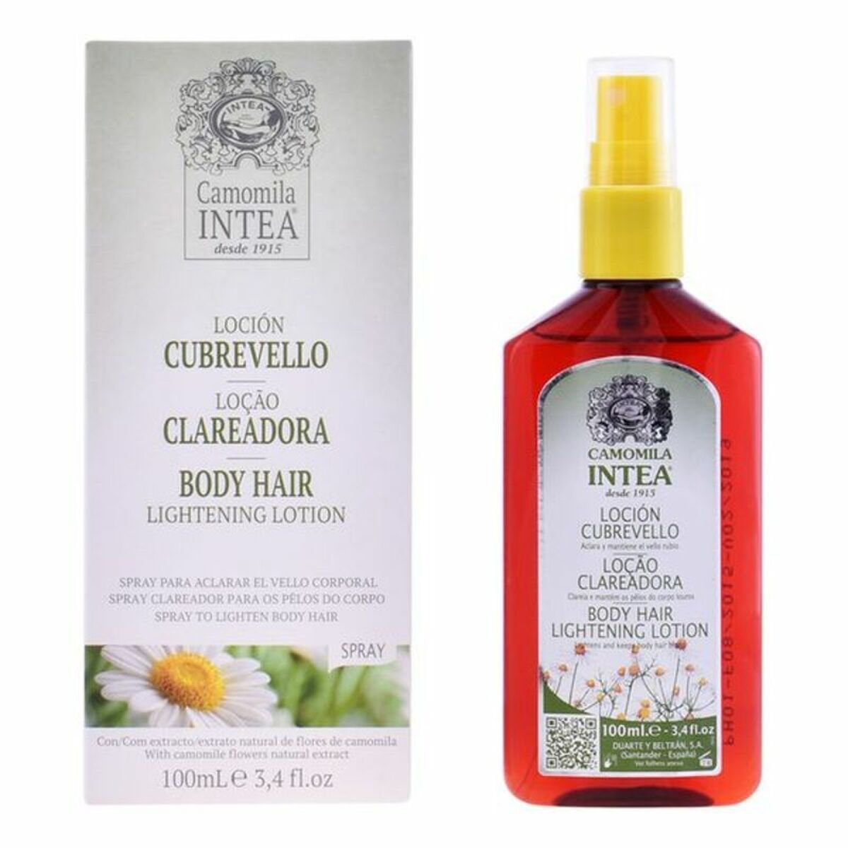 Body Hair Lightening Lotion Camomila Intea 100 ml skincare packaging