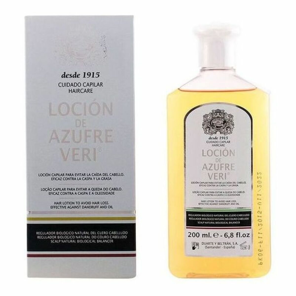 Anti-Hair Loss Lotion Azufre Veri Azufre Veri 750 ml skincare packaging