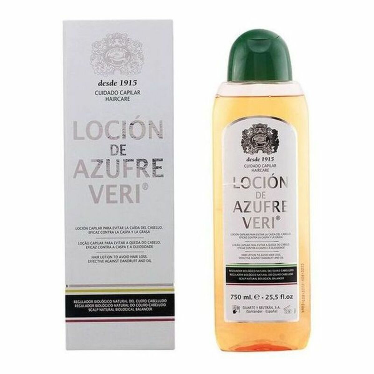 Anti-Hair Loss Lotion Azufre Veri Azufre Veri 750 ml skincare packaging