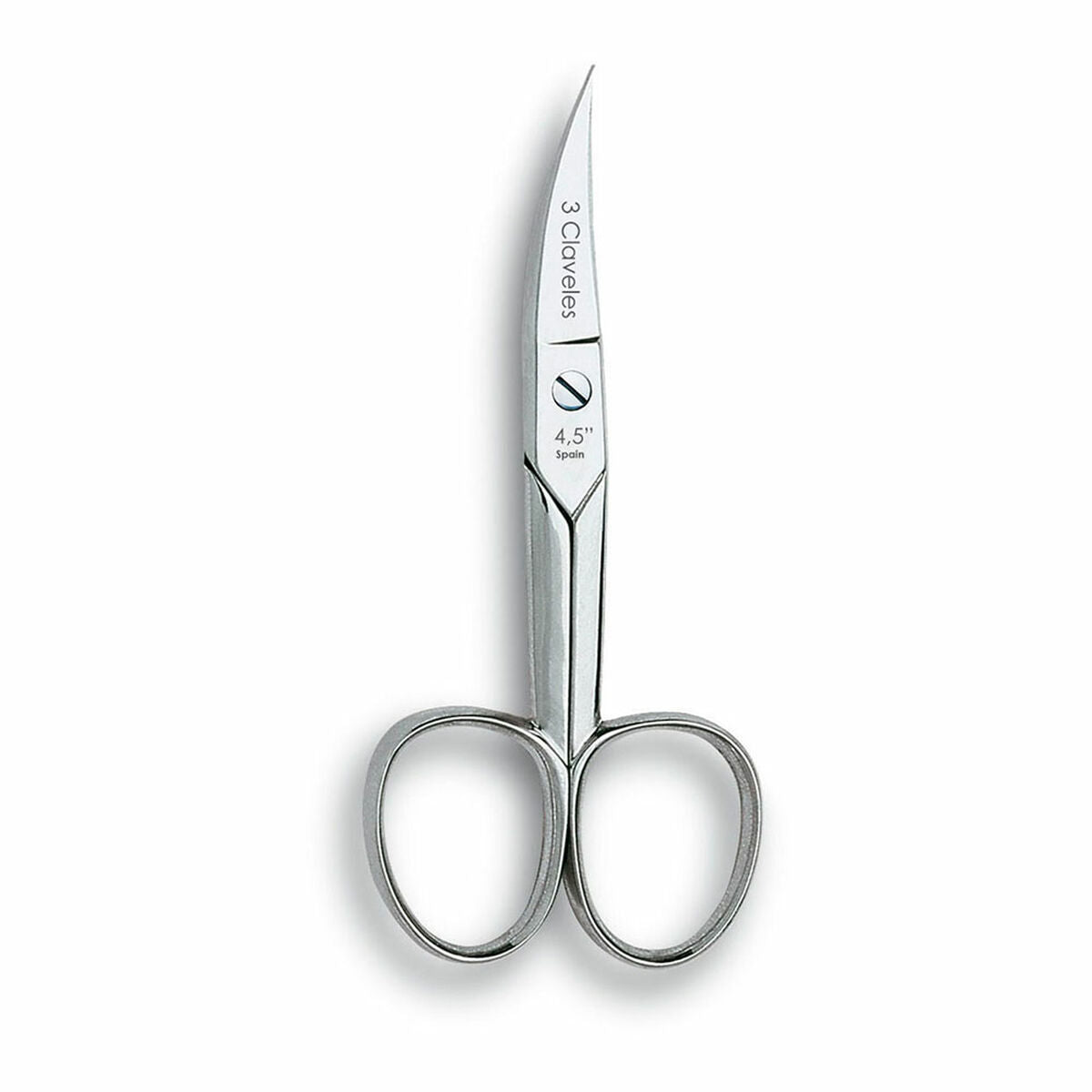 Nail Scissors 3 Claveles Carbon steel Curved 4,5" Curve product packaging