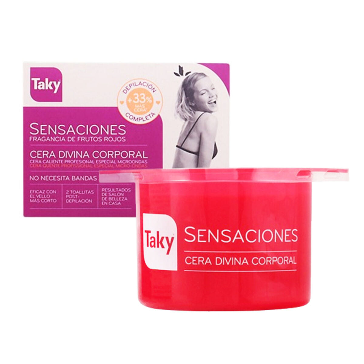 Body Hair Removal Wax Sensaciones Taky (400 g) hair wax packaging