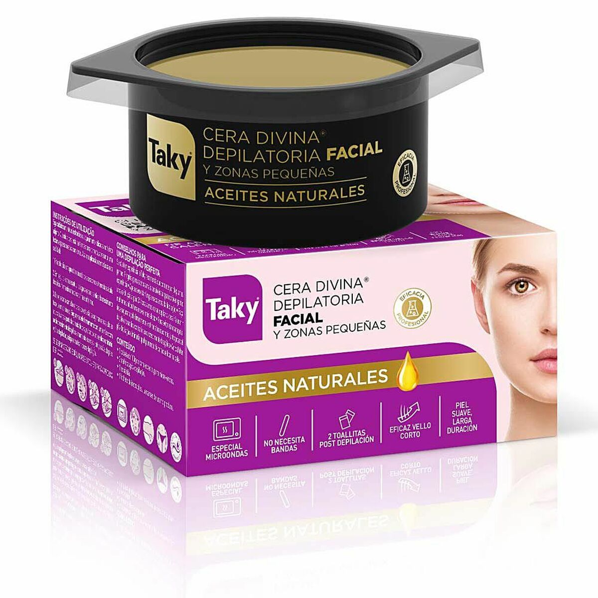 Facial Hair Removal Wax Taky 1106- 100 g hair wax packaging