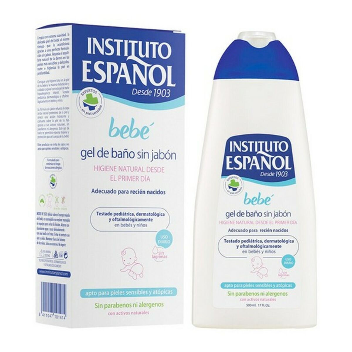 Shower Gel Without Soap Instituto Español Bebe 500 ml skincare packaging