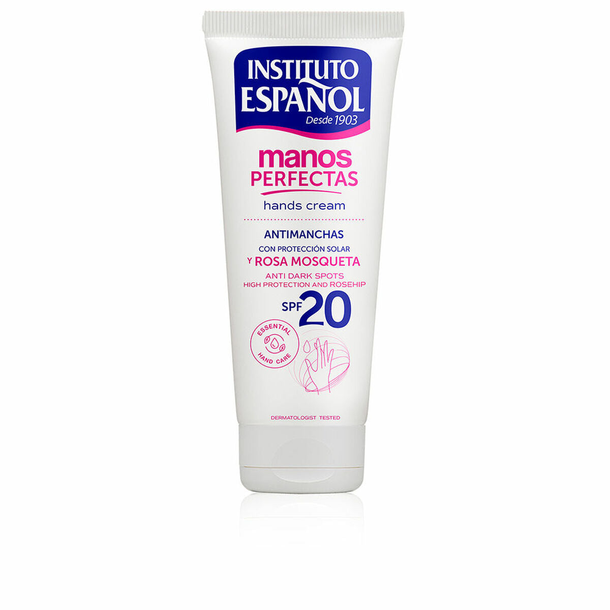 Hand Cream Instituto Español Manos Perfectas 75 ml Spf 20 Rosehip skincare packaging