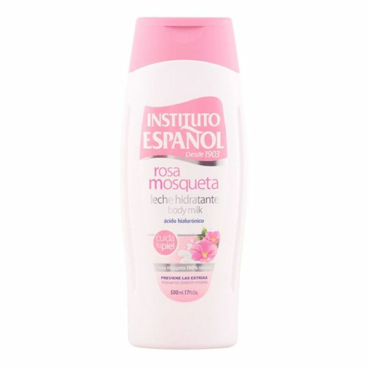 Moisturising Rosehip Body Milk Instituto Español 500 ml product packaging