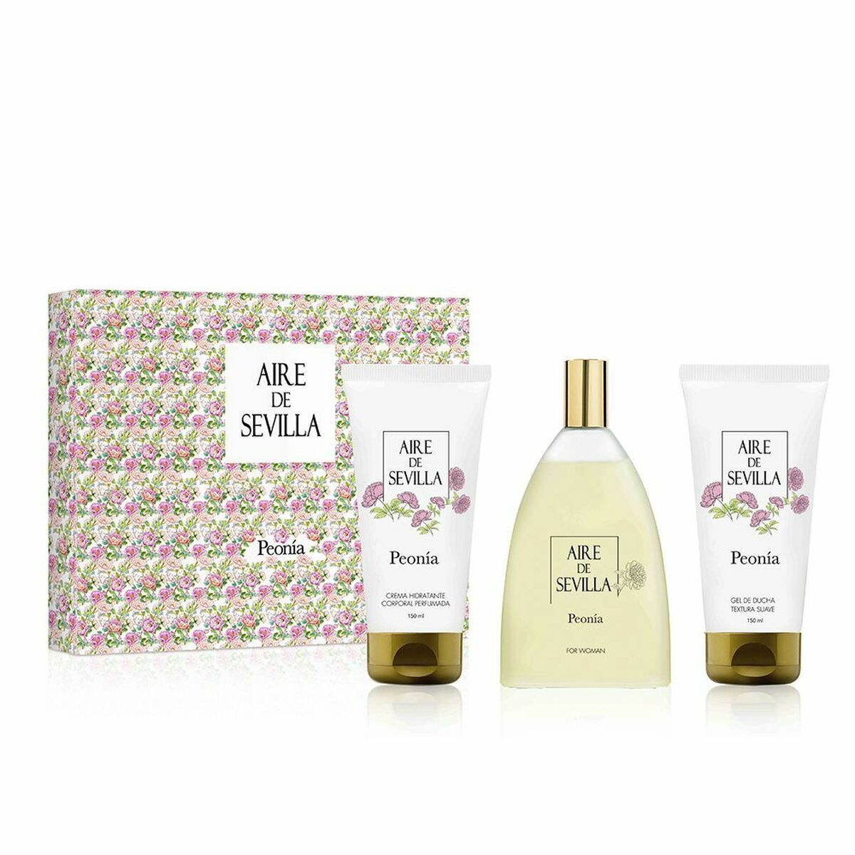 Women's Perfume Set Aire de Sevilla Aire de Sevilla Peonía 3 Pieces for Women product packaging