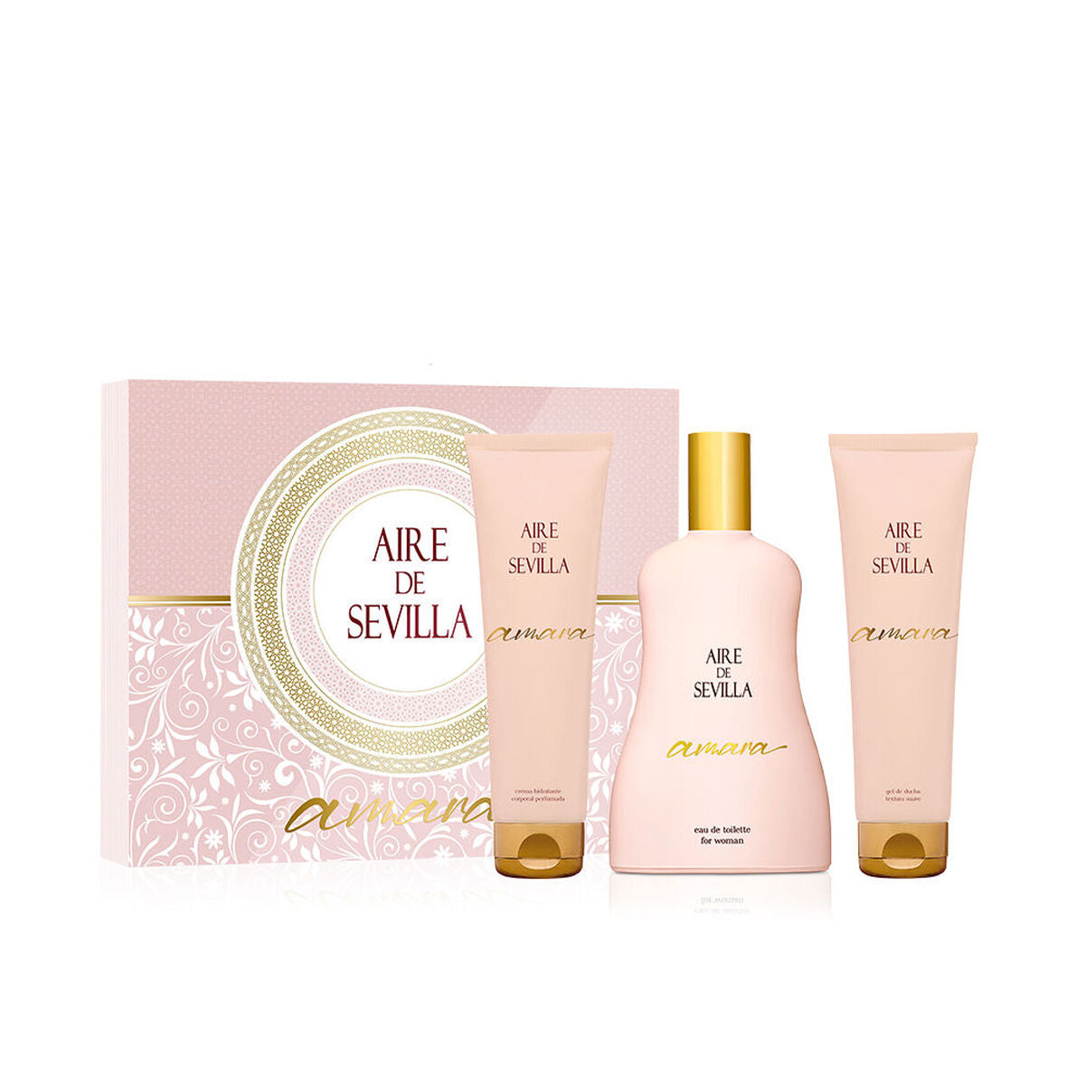 Women's Perfume Set Aire de Sevilla AMARA 3 Pieces for Women product packaging