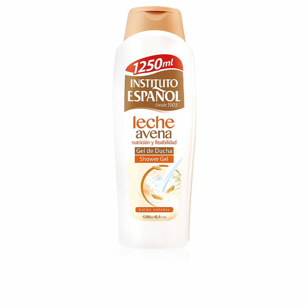 Shower Gel Instituto Español Leche Avena 1,25 L Oatmeal skincare packaging 1.25 L