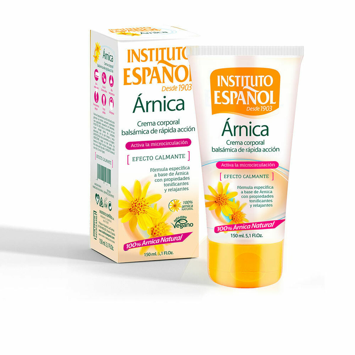 Body Cream Instituto Español Arnica 150 ml Soothing for Women skincare packaging