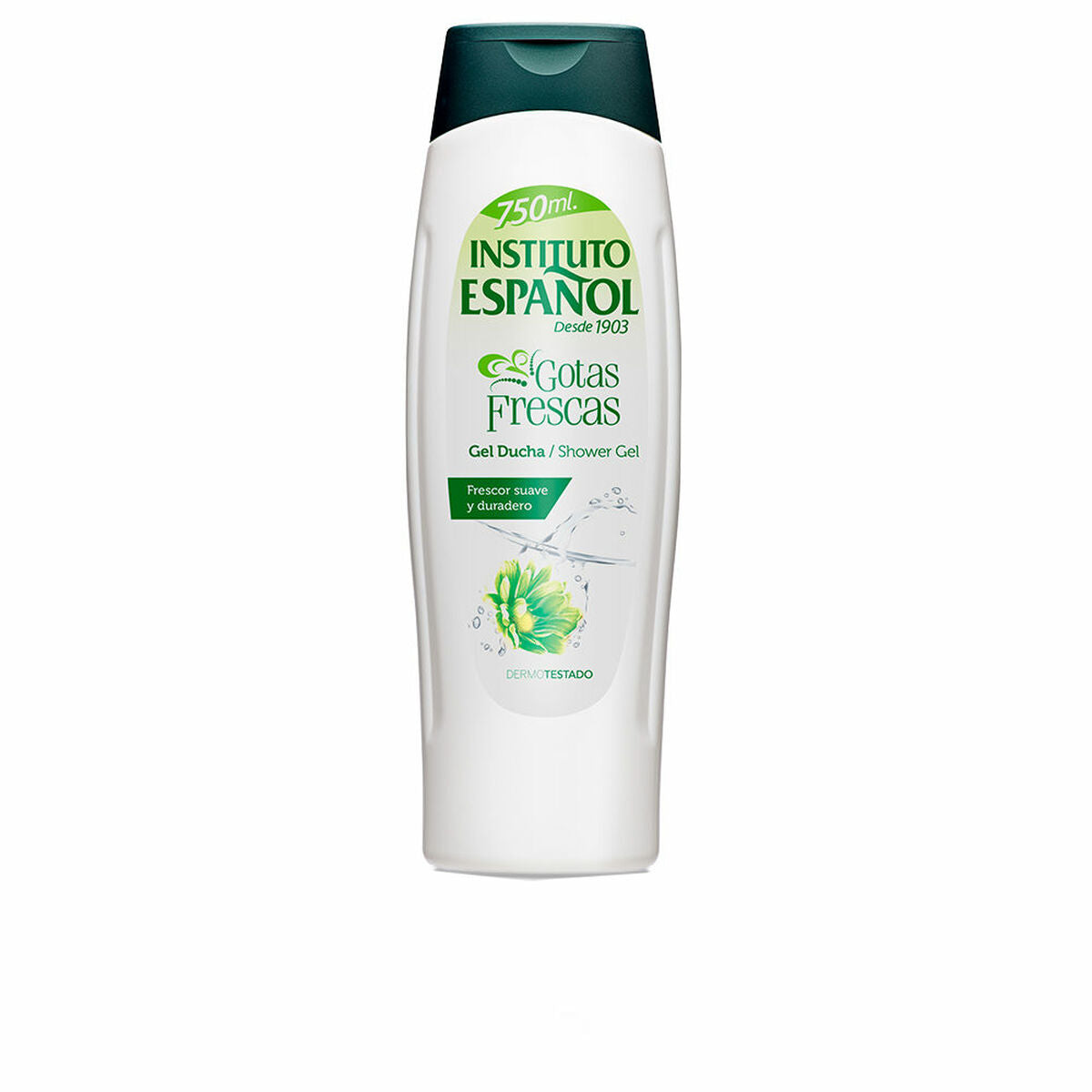 Shower Gel Instituto Español GOTAS FRESCAS 750 ml skincare packaging