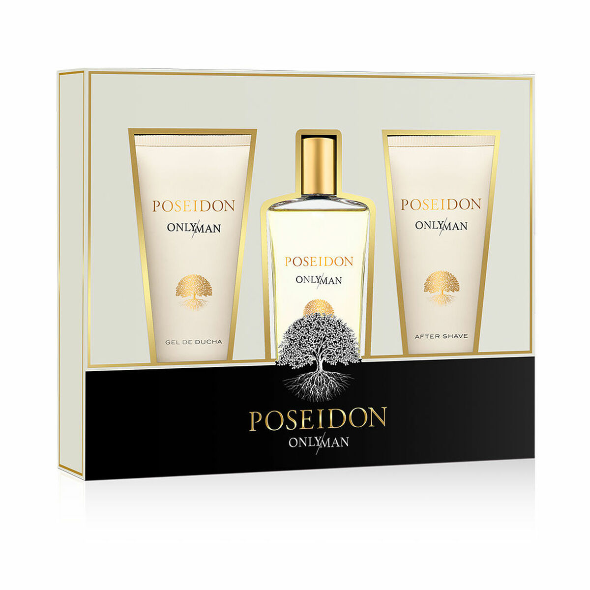 Men's Perfume Set Poseidon ONLY MAN EDT 3 Pieces for Men bottle