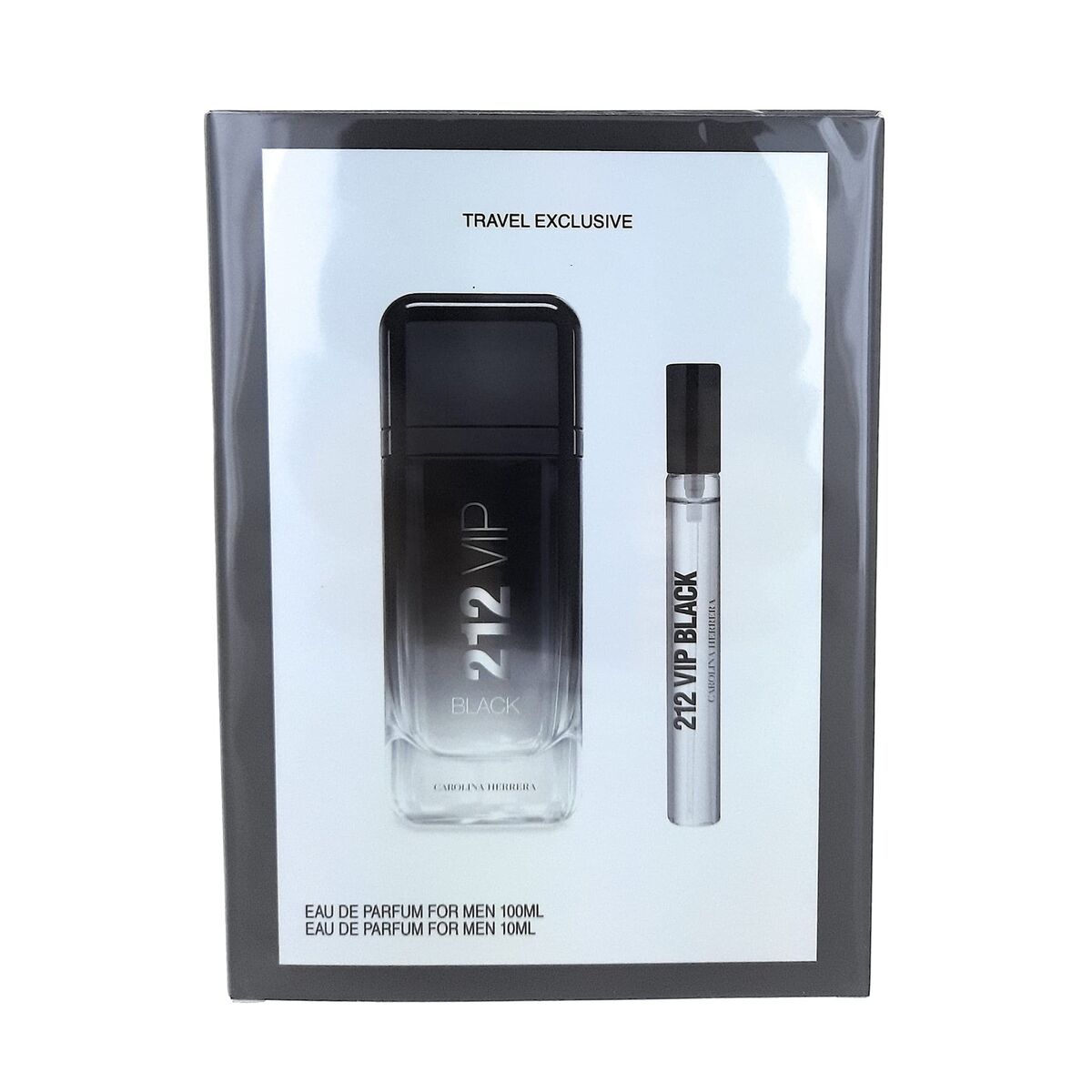 Men's Perfume Set Carolina Herrera 212 Vip Black EDP for Men bottle
