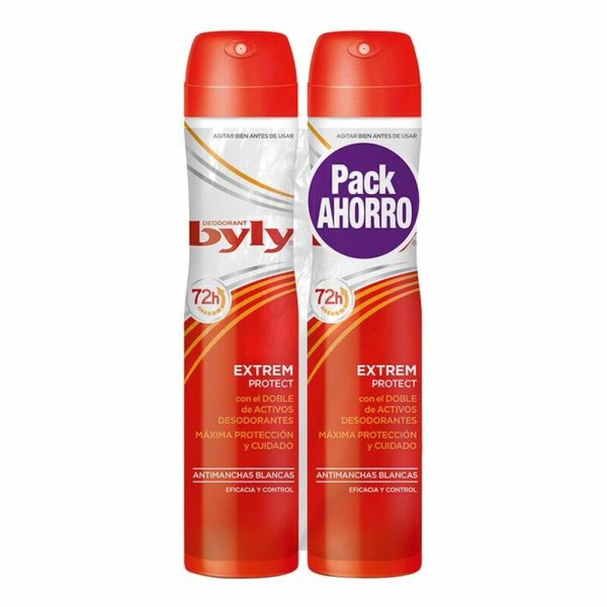 Spray Deodorant Extrem Protect Byly (2 uds) 200 ml product packaging