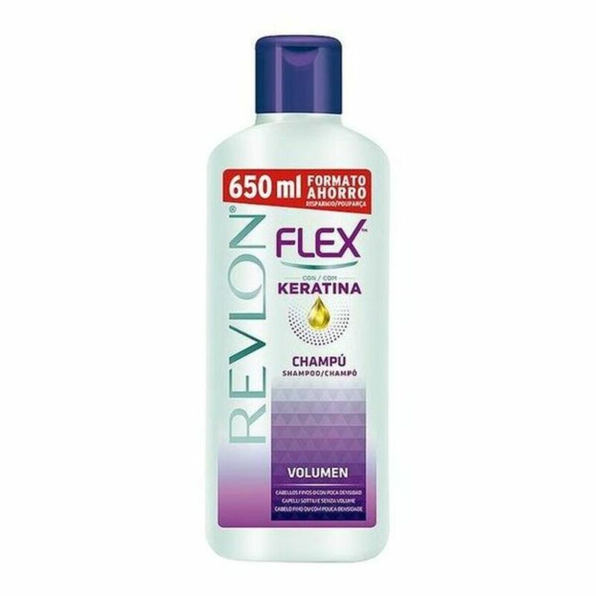 Shampoo Revlon Flex Keratin 650 ml shampoo bottle