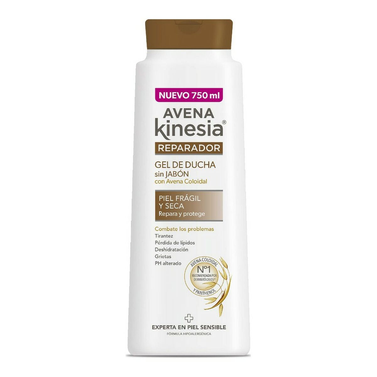 Shower Gel Without Soap Avena Kinesia Reparador 750 ml skincare packaging