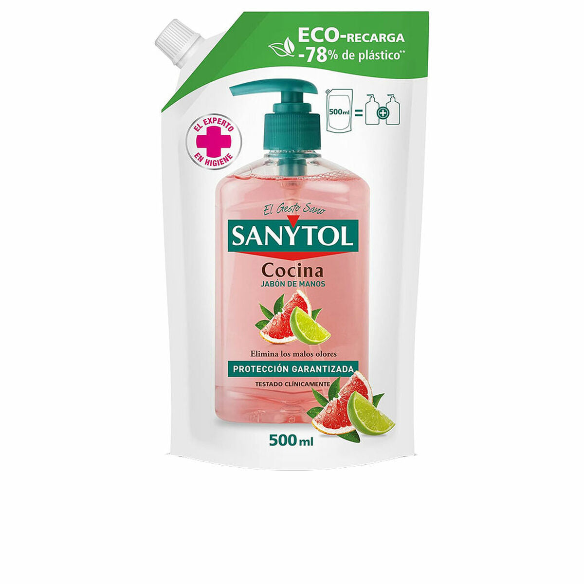 Hand Soap Sanytol 500 ml Anti-bacterial Kitchen Refill product packaging