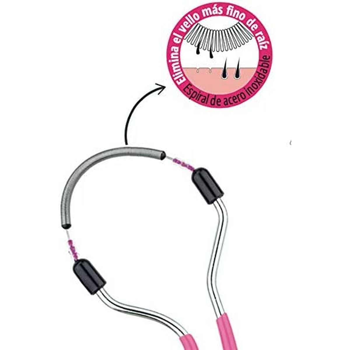Facial Hair Remover Beter Depilador Facial Stainless steel Fuchsia product packaging