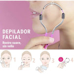 Facial Hair Remover Beter Depilador Facial Stainless steel Fuchsia product packaging