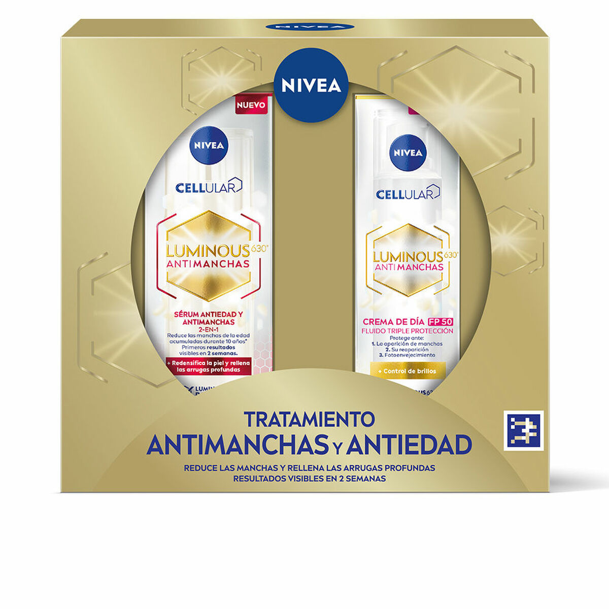 Make-Up Set Nivea TRATAMIENTO ANTIMANCHAS Y ANTIEDAD 2 Pieces product packaging