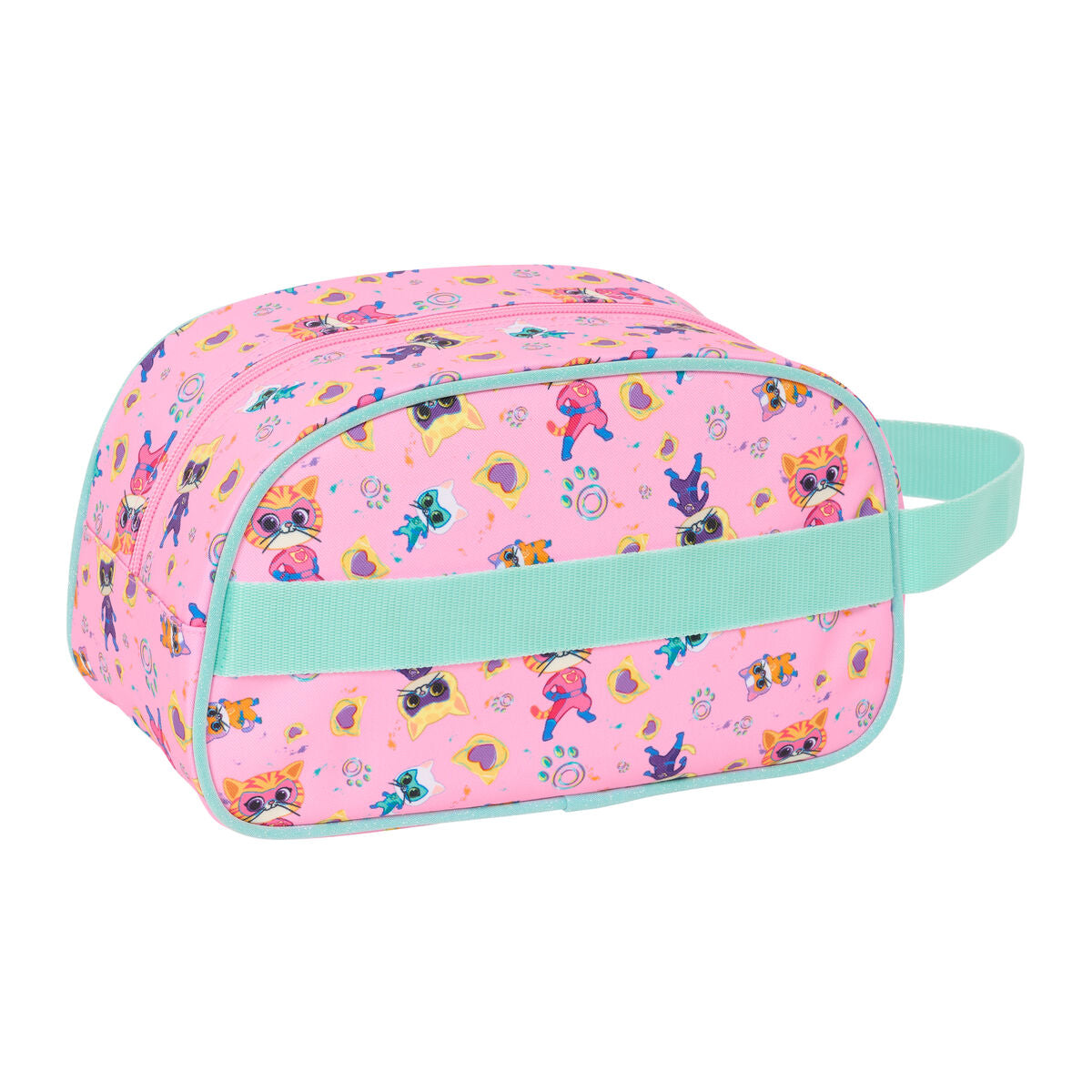 Travel Vanity Case SuperKitties Pink Turquoise 26 x 15 x 12 cm product packaging