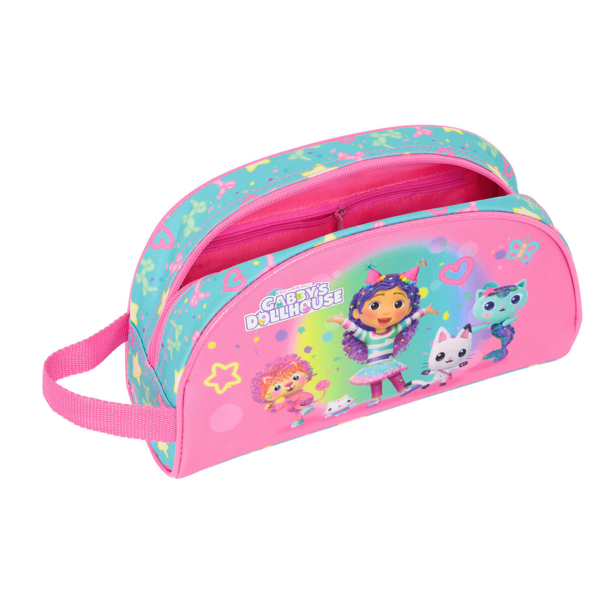 Travel Vanity Case Gabby's Dollhouse Confetti Pink Turquoise 26 x 16 x 9 cm product packaging