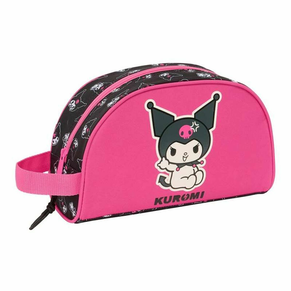 School Toilet Bag Kuromi Black Fuchsia 26 x 16 x 9 cm product packaging