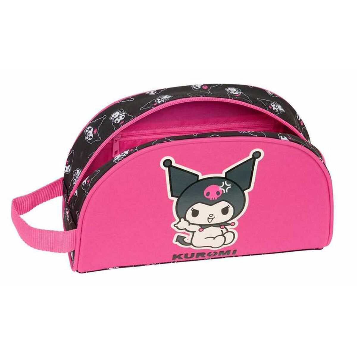 School Toilet Bag Kuromi Black Fuchsia 26 x 16 x 9 cm product packaging