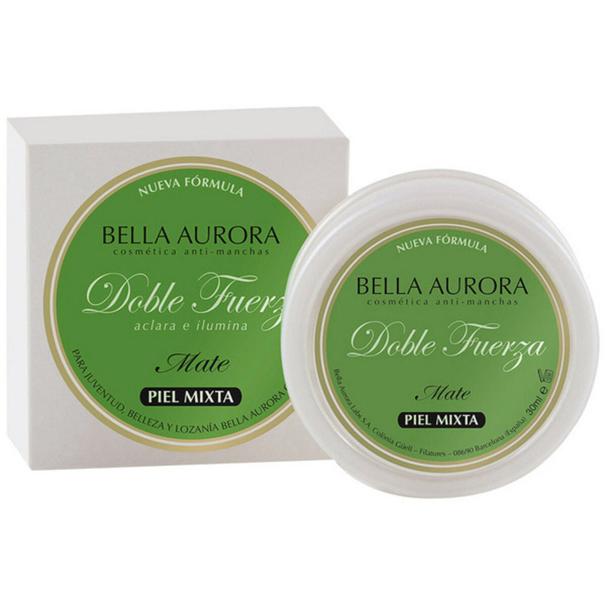 Anti-Brown Spot Cream Bella Aurora Doble Fuerza Mate 30 ml for Women skincare packaging