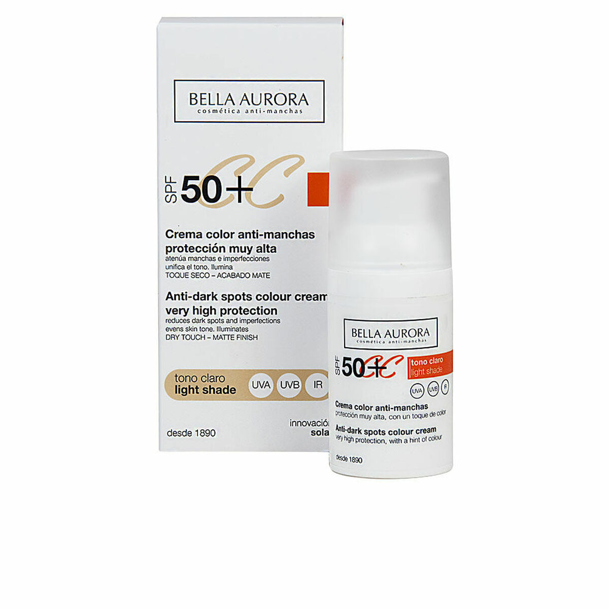 Anti-Brown Spot Cream Bella Aurora 30 ml Light Tone for Women skincare packaging
