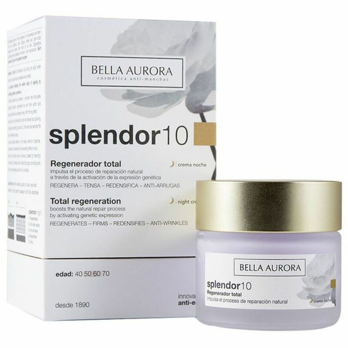 Night Cream Bella Aurora Splendor 50 ml for Women skincare packaging